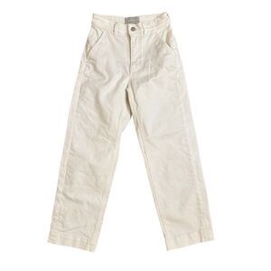 Everlane The Straight Leg Crop Jeans White Denim High Rise Size 0